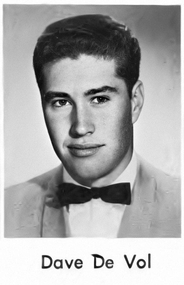 Black and white portrait of a young man.