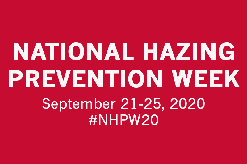NHPW 2020 - Day 4 National Hazing Prevention Week 2020 promotional graphic.