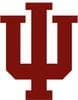 Indiana University logo in crimson and cream colors.