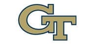 Georgia Tech logo in gold and navy blue.