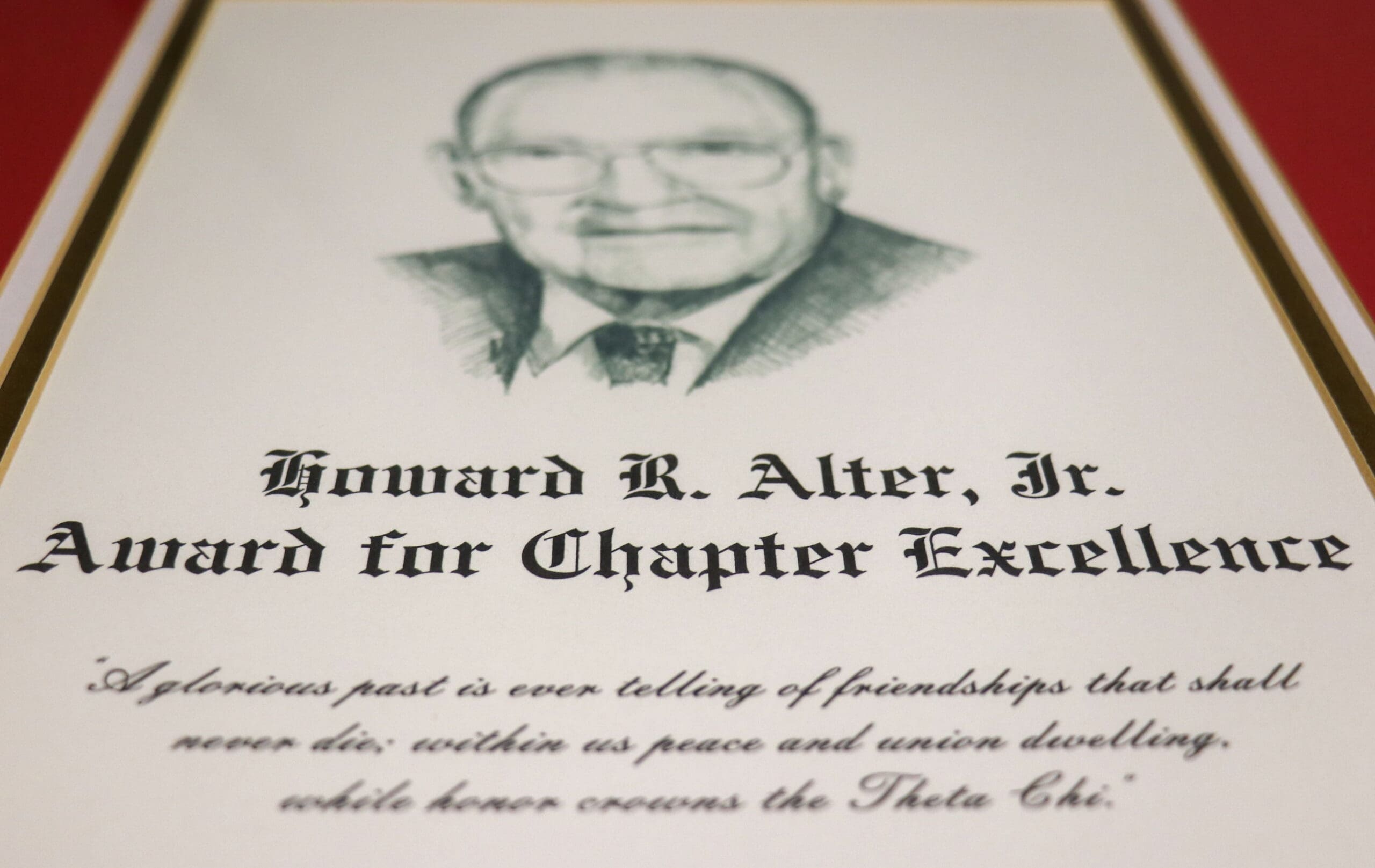 Alter Award Portrait of Howard R. Alter Jr. for Chapter Excellence.