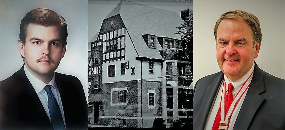 Historic building with Tudor architectural style.