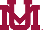 University of New Mexico logo in maroon and white.