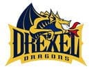 Drexel University Dragons logo featuring a fierce dragon.