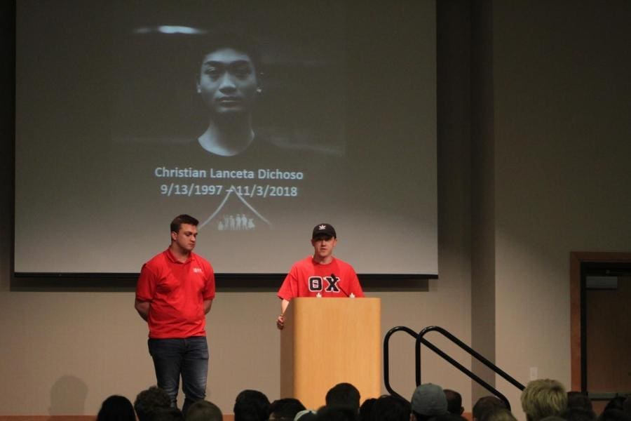 Memorial event honoring Christian Lanceta Dichoso.