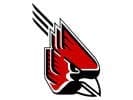 Cardinal bird logo in red and black colors.