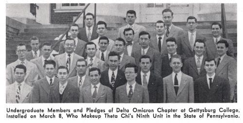 Delta Omicron Chapter members at G College, 1950s.