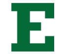 Green letter E logo design.