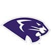 Purple panther logo representing school spirit.
