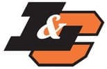 Logo design featuring black and orange colors.