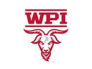 WPI logo featuring a ram mascot design.