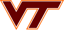 Virginia Tech logo in maroon and orange colors.
