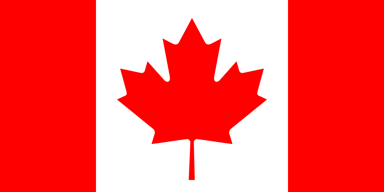 Red maple leaf symbolizing Canada.
