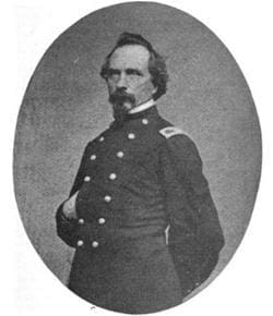 Union Army officer in Civil War uniform.