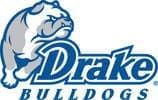 Drake Bulldogs logo featuring an aggressive bulldog.