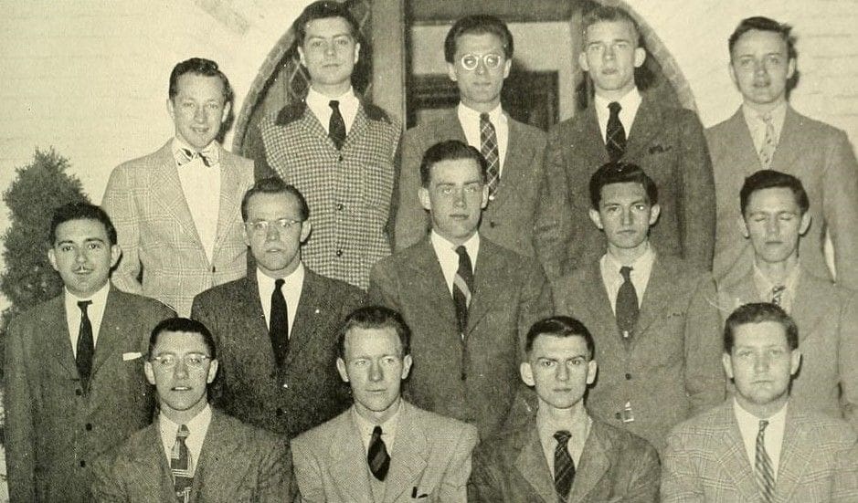 Lee Iacocca Group portrait of young men in formal attire.