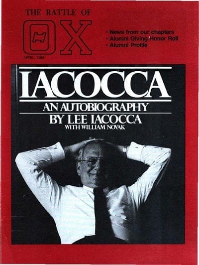 Lee Iacocca Lee Iacocca autobiography cover with black and red design.