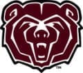 Bear logo in maroon and white colors.