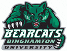 Binghamton University Bearcats logo featuring a fierce bearcat.