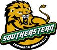 Southeastern Louisiana University lion mascot logo.