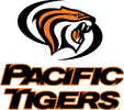 Pacific Tigers logo featuring a fierce tiger design.