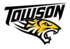 Towson University tiger logo in black and gold.
