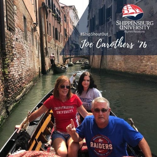 Shippensburg University alumni enjoying a gondola ride.