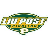 LIU Post Pioneers logo in green and yellow.