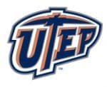 UTEP logo featuring orange and blue colors.
