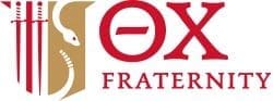 OX Fraternity logo featuring swords and a serpent.