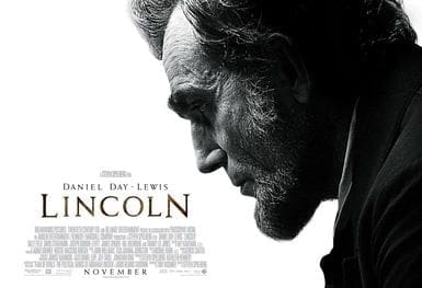 Daniel Day-Lewis as Abraham Lincoln movie poster.