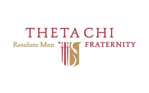 Theta Chi Fraternity logo with red and gold colors.