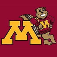 University of Minnesota mascot, Goldy Gopher logo.