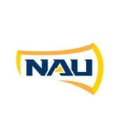 NAU logo featuring blue and yellow colors.