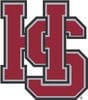 High school logo with maroon and white colors.