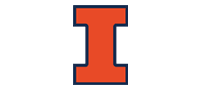 University of Illinois logo in orange and blue.