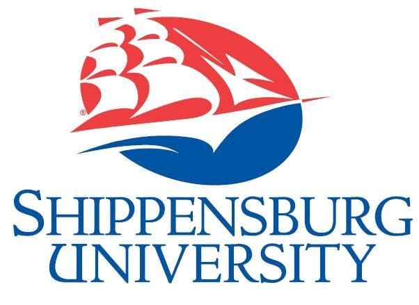 Shippensburg University logo with sailing ship design.