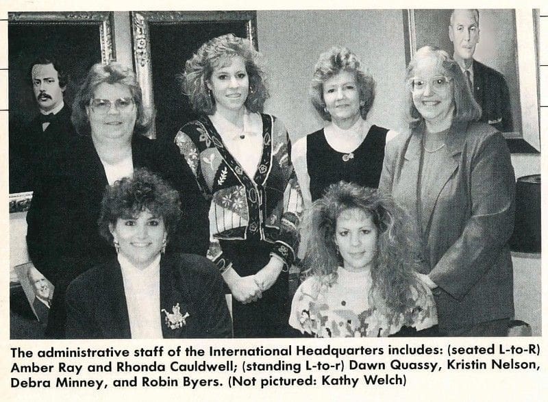 Administrative staff at International Headquarters, group photo.