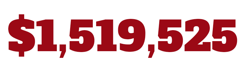 Large red number 519,500 displayed prominently.