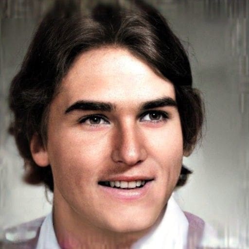 Young man with medium-length brown hair and smile.