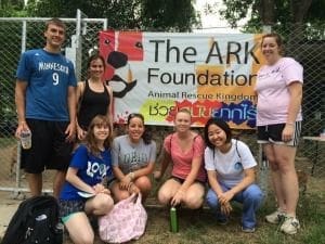 Volunteers at The ARK Foundation animal rescue event.
