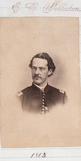 Civil War officer in uniform portrait photograph.