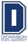 Dickinson State University logo in blue and white.