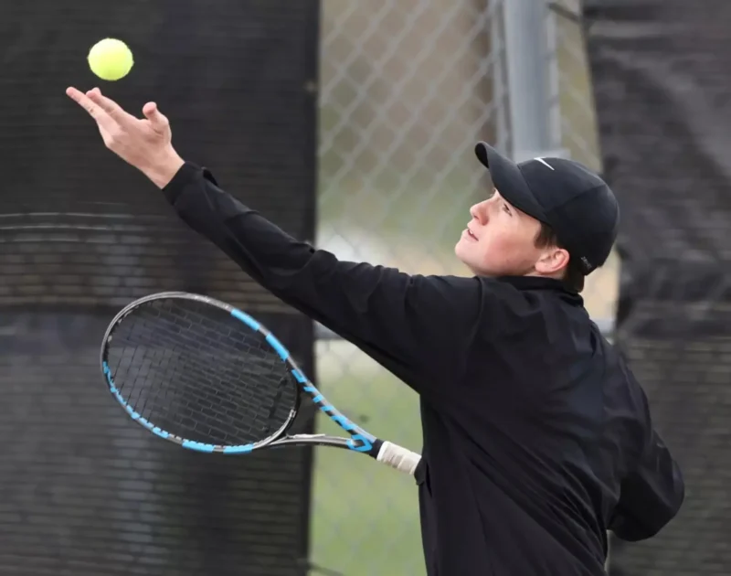 Jacob Balfany playing tennis