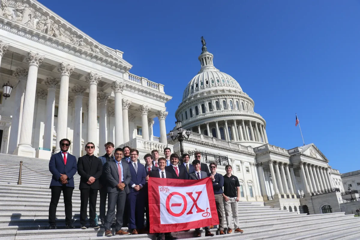 Theta Chi brothers at the Capitol in Washington DC