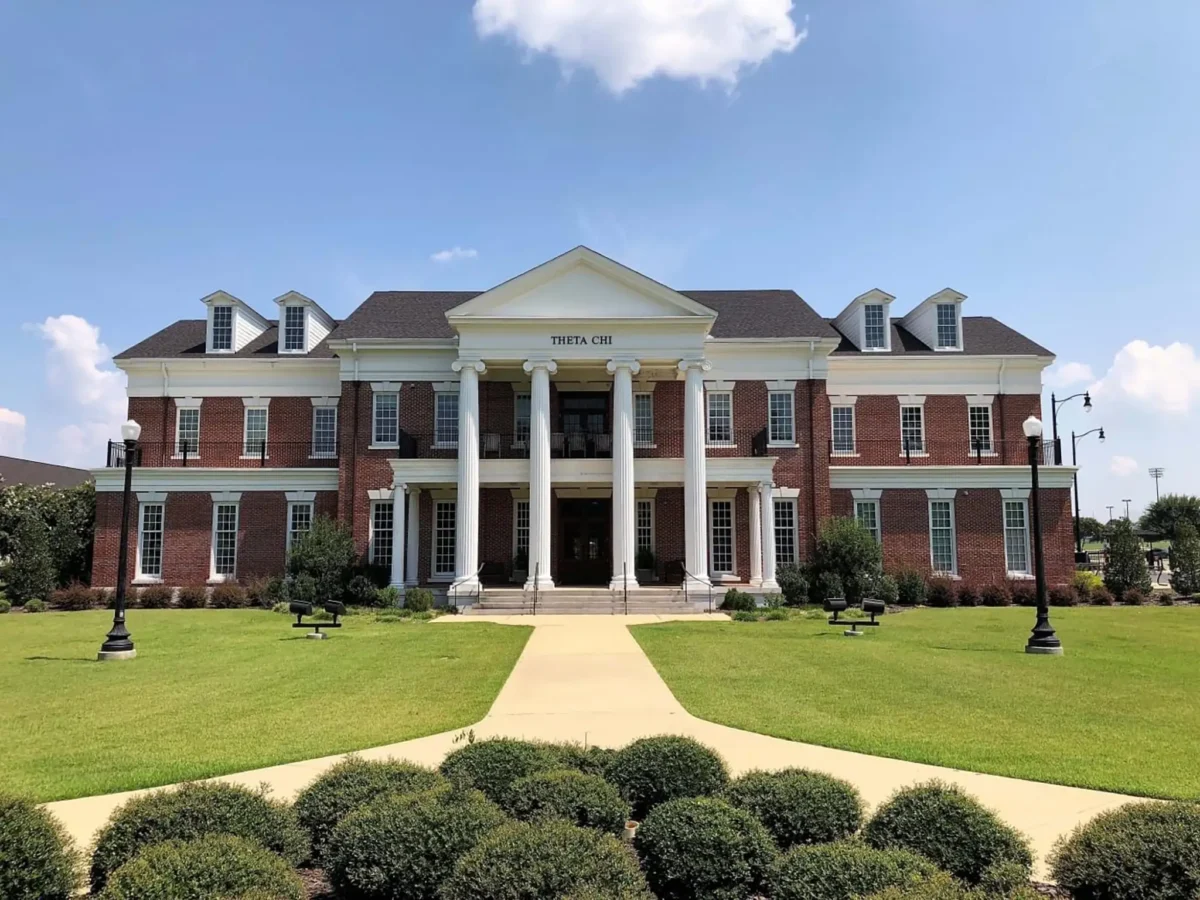 exterior of a large house with columns