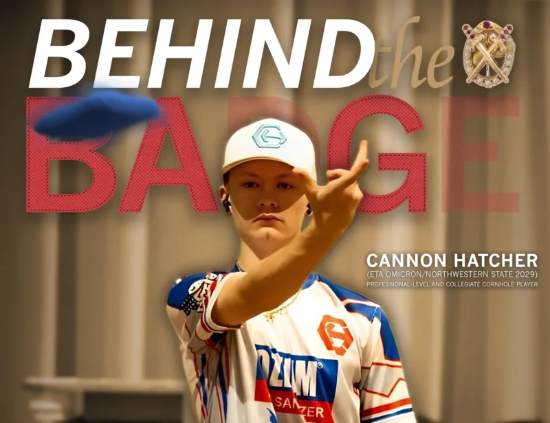 Cannon Hatcher tossing a beanbag