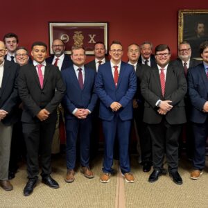 Men standing together in suits