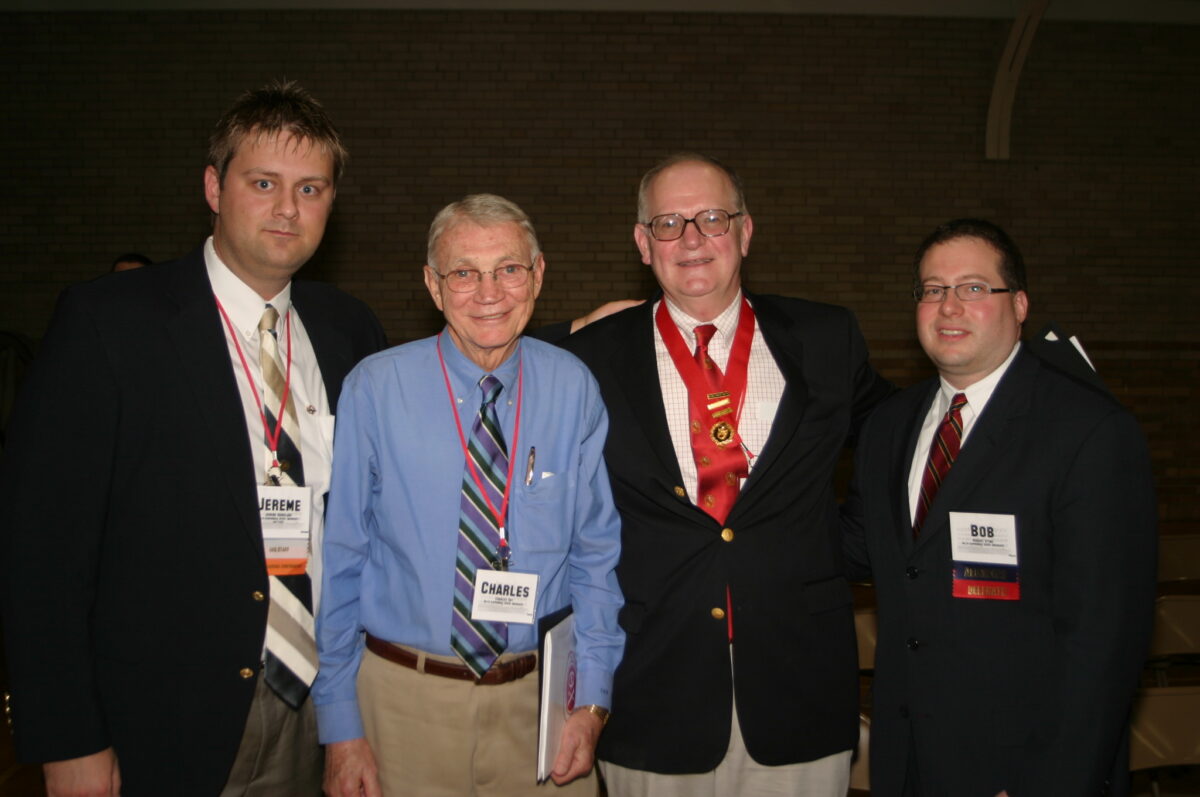 Dick McCauley with Delta Kappa brothers