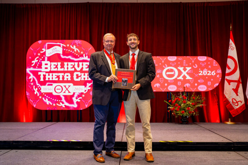 Cullen Carter Receiving 2026 Shug Jordan Award with Past International President Pat O'Connor